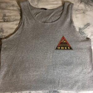 Obey Gray Tank Top
